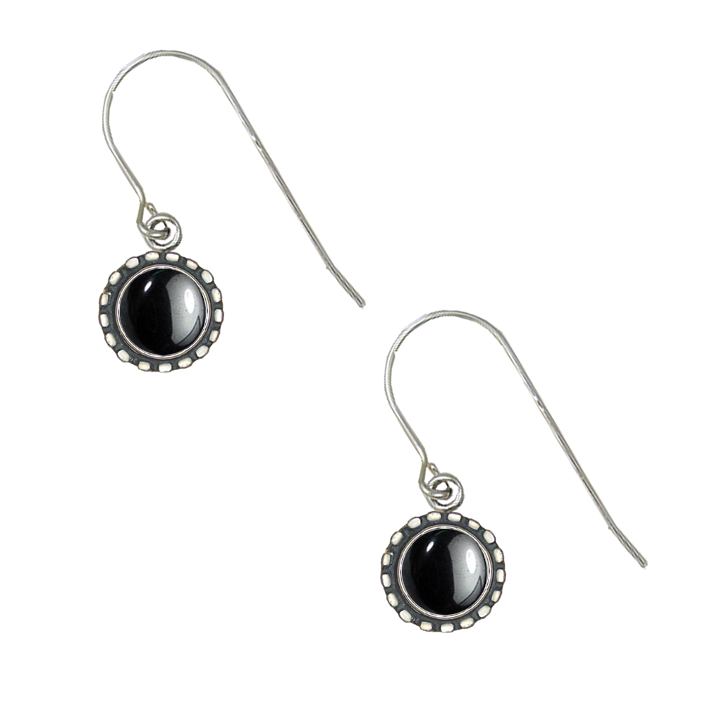 Sterling Silver Petite Hematite Gemstone Drop Dangle Earrings